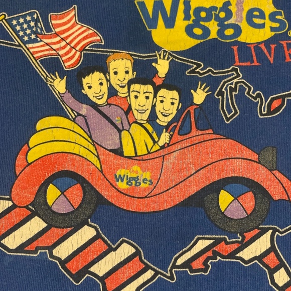 Vintage The Wiggles United States Tour 2004 Shirt Youth Medium ? Y2K Blue 17x20 - Picture 10 of 12